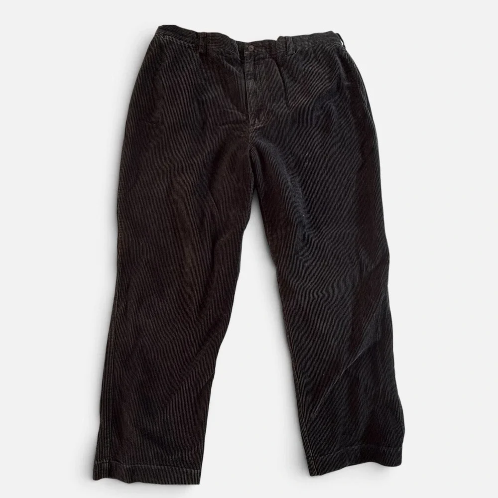 Polo Ralph Lauren Philip Pant Mens 40x32 Wide Wale Corduroy Black